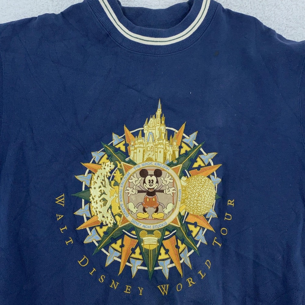 Vintage Walt Disney World Tour Sweatshirt Mens S/M Mickey Mouse Crewneck 90s